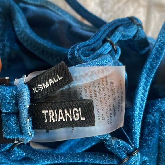 Triangl Blue Velvet Bikini Set - Picture 3 of 7